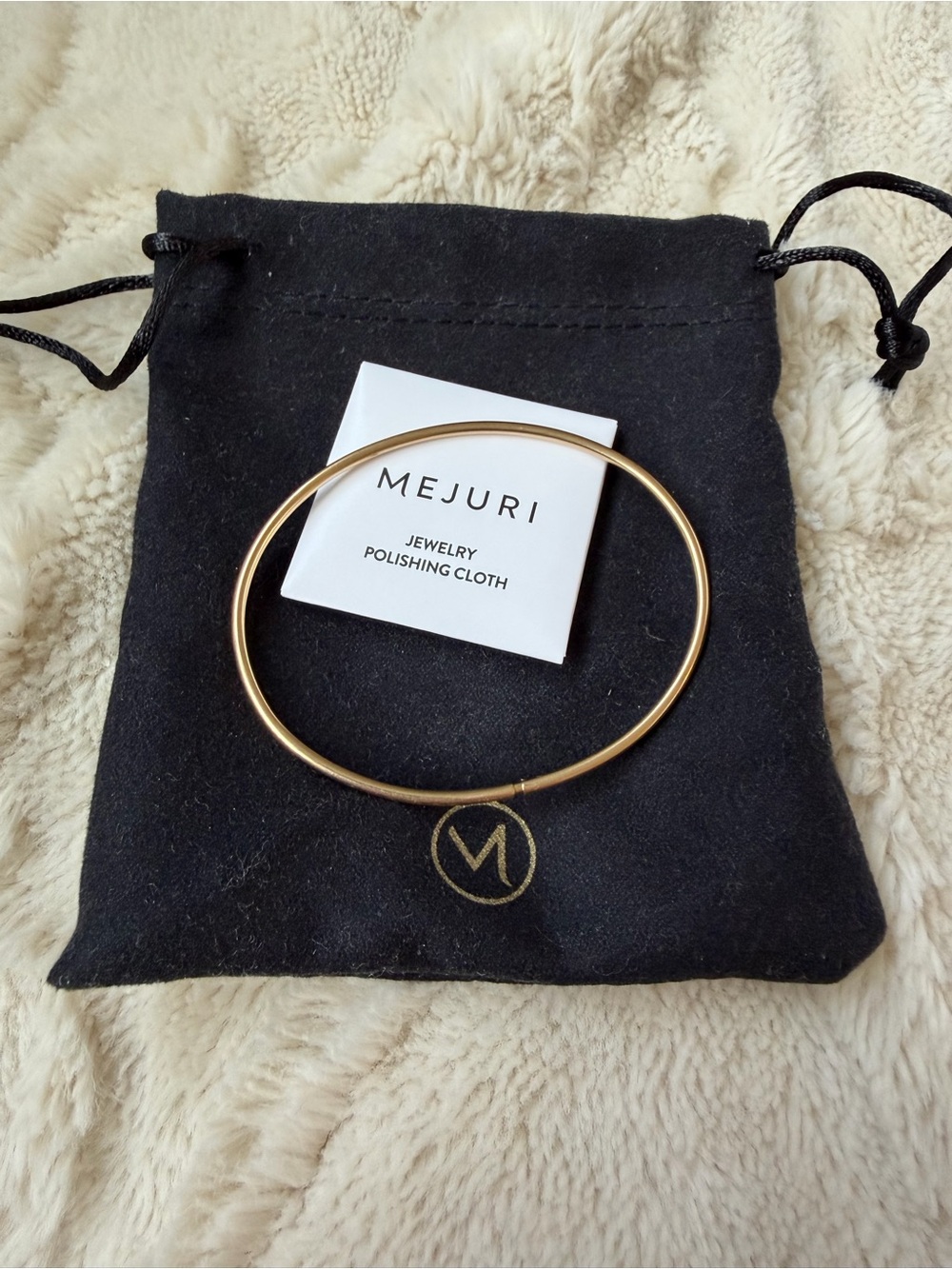 Mejuri Gold Thin Flexi Bangle Bracelet